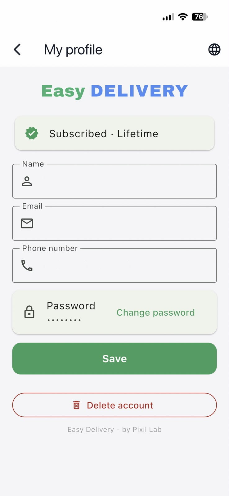 Your account, in your hands